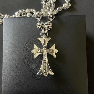 Chrome Hearts Silver Cross Pendant Necklace - Silver